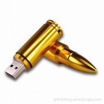 Real Capacity Metal Bullet USB Flash Drive Disk (A-023)